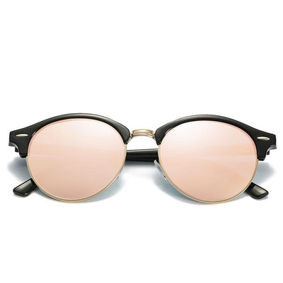 Sunglasses Women Retro Round Mirror Driving Sun Glasses