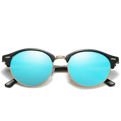 Sunglasses Women Retro Round Mirror Driving Sun Glasses