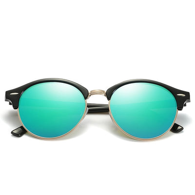 Sunglasses Women Retro Round Mirror Driving Sun Glasses