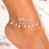 Multi Layer Star Pendant Anklet