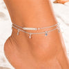 Multi Layer Star Pendant Anklet