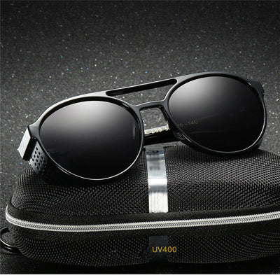 Retro Round Hollow Steampunk Sunglasses Vintage Men