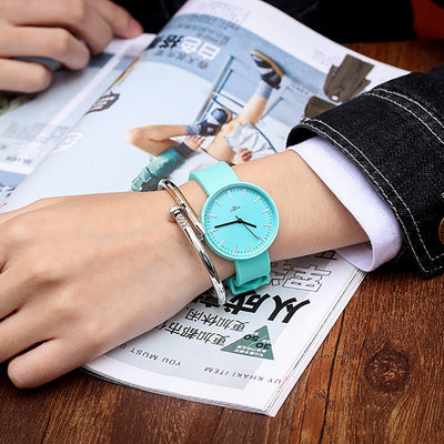 Simple Silicone Wrist Watch Women Watch Ladies