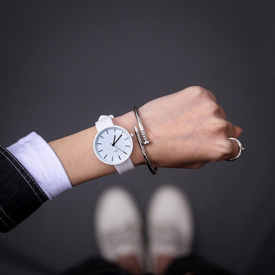 Simple Silicone Wrist Watch Women Watch Ladies