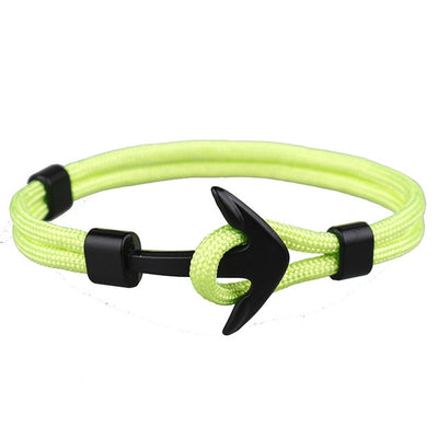 New Fashion Black Color Anchor Bracelets Men