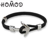 New Fashion Black Color Anchor Bracelets Men