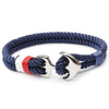 New Fashion Black Color Anchor Bracelets Men