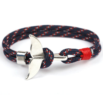 New Fashion Black Color Anchor Bracelets Men