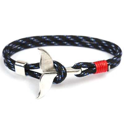 New Fashion Black Color Anchor Bracelets Men