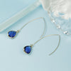 8 Seasons New Simple Yellow/White/Blue Crystal Water Drop Earrings for Women