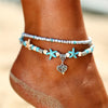 Bohemia Sea Turtle Starfish Charms Beach Anklet Shell For Women