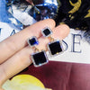 Statement Earrings 2019 Black Square Geometric Earrings For Women