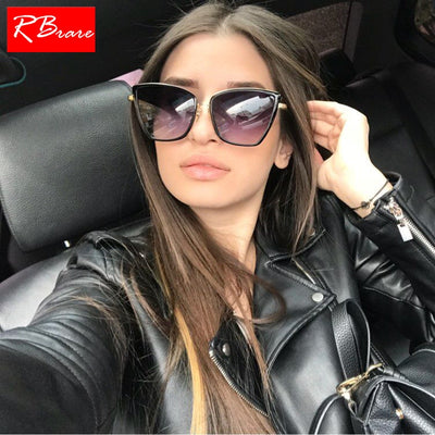 RBRARE Alloy Cat Eye Sunglasses Women