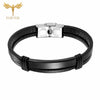 Bracelet Black Leather Bracelets For Men Stainless Steel