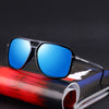 UVLAIK Sunglasses Men Polarized Oversized Mirror Driving Sun Glasses Man