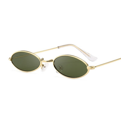 Retro Small Oval Sunglasses Women