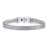 Stylish Stainless Steel Silverly Bali Foxtail Chain Bracelet for Men