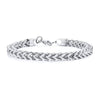 Stylish Stainless Steel Silverly Bali Foxtail Chain Bracelet for Men