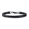 Stylish Stainless Steel Silverly Bali Foxtail Chain Bracelet for Men