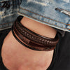 Leather Bracelets & Bangles in Black and Brown Color with Magnetic Elegent Bracelet for Man