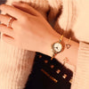 Small Gold Bangle Bracelet Luxury Watches Stainless Steel Retro Ladies Quartz