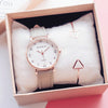 Love scale simple women quartz watch with vintage leather