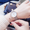 Love scale simple women quartz watch with vintage leather