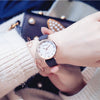 Love scale simple women quartz watch with vintage leather