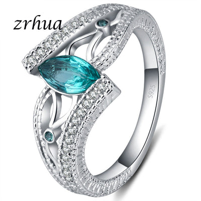 ZRHUA Ladies 925 Sterling Silver Finger Rings for Women