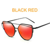 Rose Gold Mirror Sunglasses For Women Metal Reflective flat lens Sun Glasses Female oculos