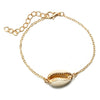 Gold shell Cowry charm bracelet