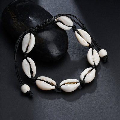 Gold shell Cowry charm bracelet