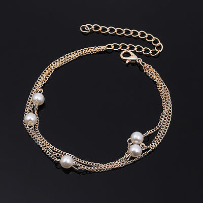 Round Beaded Bohemian Anklet For Women