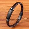 Stainless Steel Accessories Genuine Leather Bracelet For Men