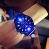 Fashion Men Watches 7 Color Led Lights Glow Watches Dual Display Men Sports