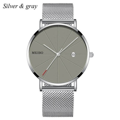 Mens Watches Business Leisure Quartz WristWatch Stainless Steel