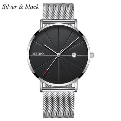 Mens Watches Business Leisure Quartz WristWatch Stainless Steel