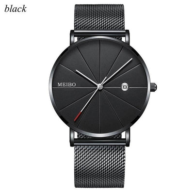 Mens Watches Business Leisure Quartz WristWatch Stainless Steel